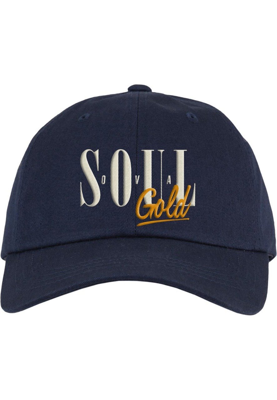 Soul Ova Gold Dad Hats OSFA Nothing Can Come Between Us Dad Hat (Navy Blue)