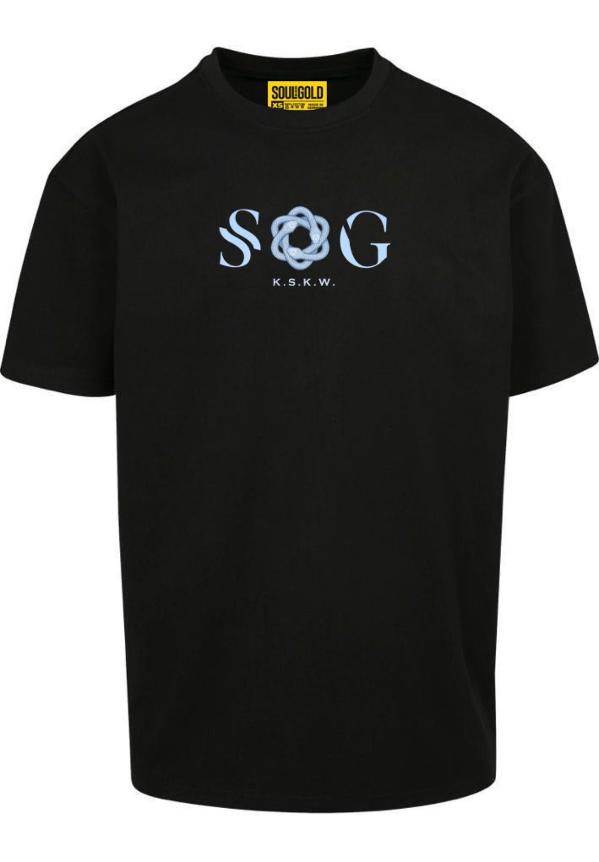 Soul Ova Gold Clothing Heartless(Black w/Blue Sapphire Print) Classic Cut T-shirt