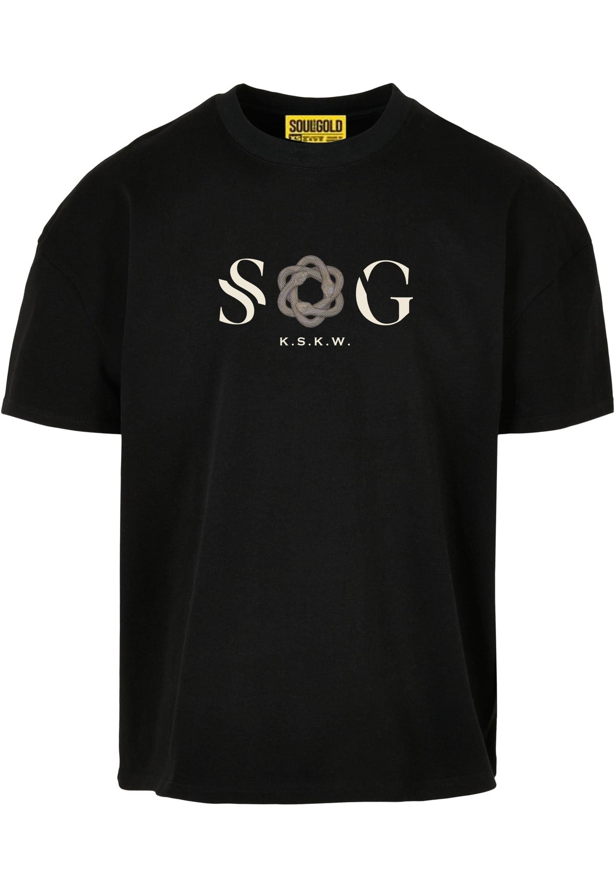 Soul Ova Gold Clothing Heartless(Black w/Pearl Print) Ultra Heavy Cotton Box Tee