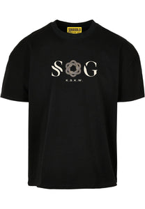 Soul Ova Gold Clothing Heartless(Black w/Pearl Print) Ultra Heavy Cotton Box Tee