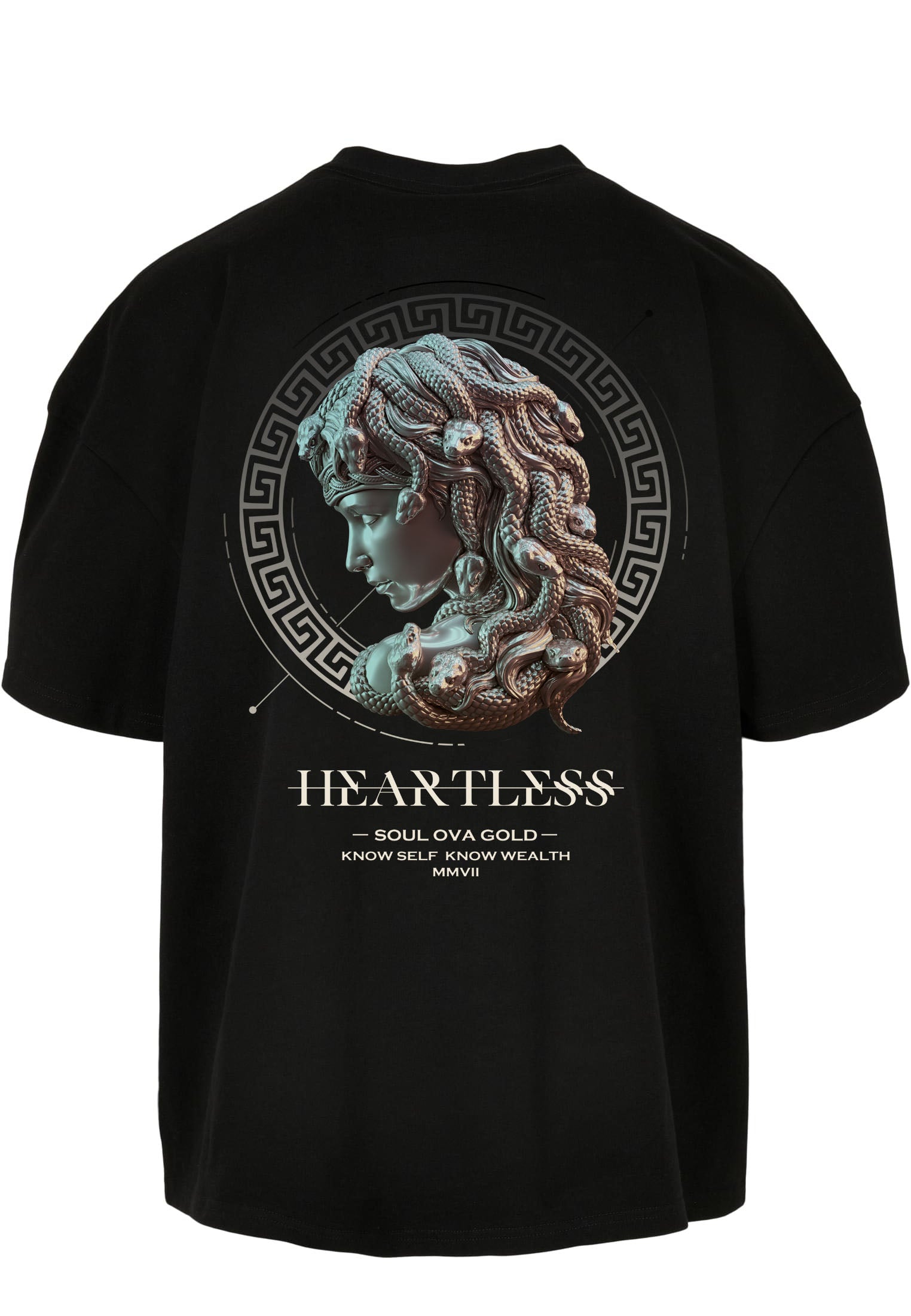 Soul Ova Gold Clothing Heartless(Black w/Pearl Print) Ultra Heavy Cotton Box Tee