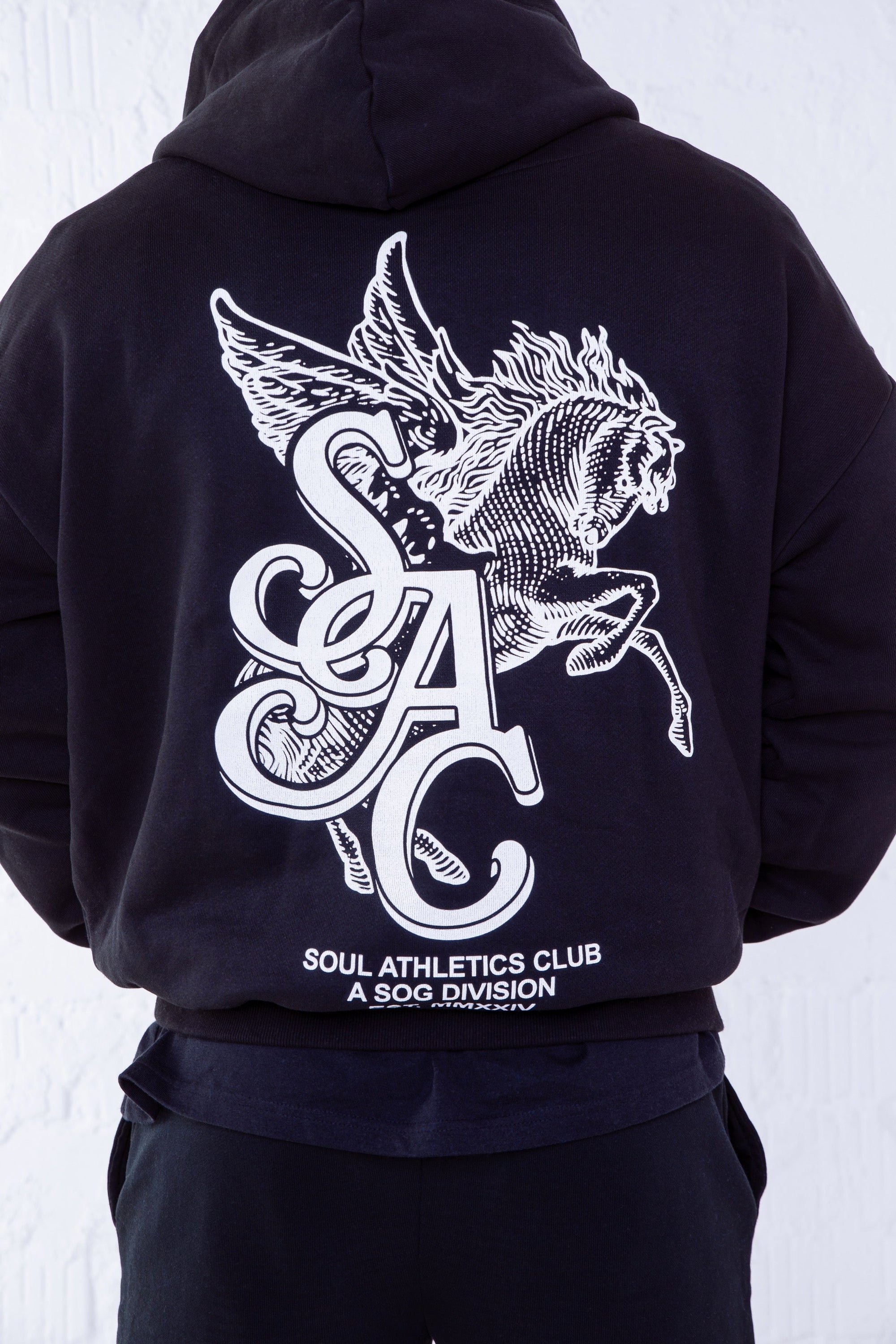 Soul Ova Gold Clothing Sky Runner Black Ultra Heavy Hoodie Sky Runner Black Ultra Heavy Hoodie