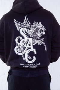 Soul Ova Gold Clothing Sky Runner Black Ultra Heavy Hoodie Sky Runner Black Ultra Heavy Hoodie