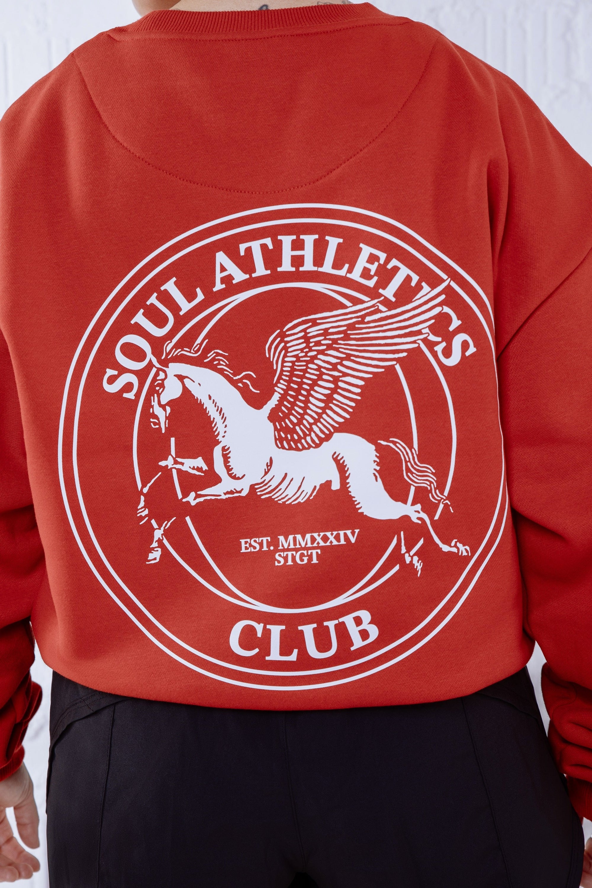Soul Ova Gold Clothing Solitude Sprinter Sweatshirt – City Red Solitude Sprinter Sweatshirt – City Red