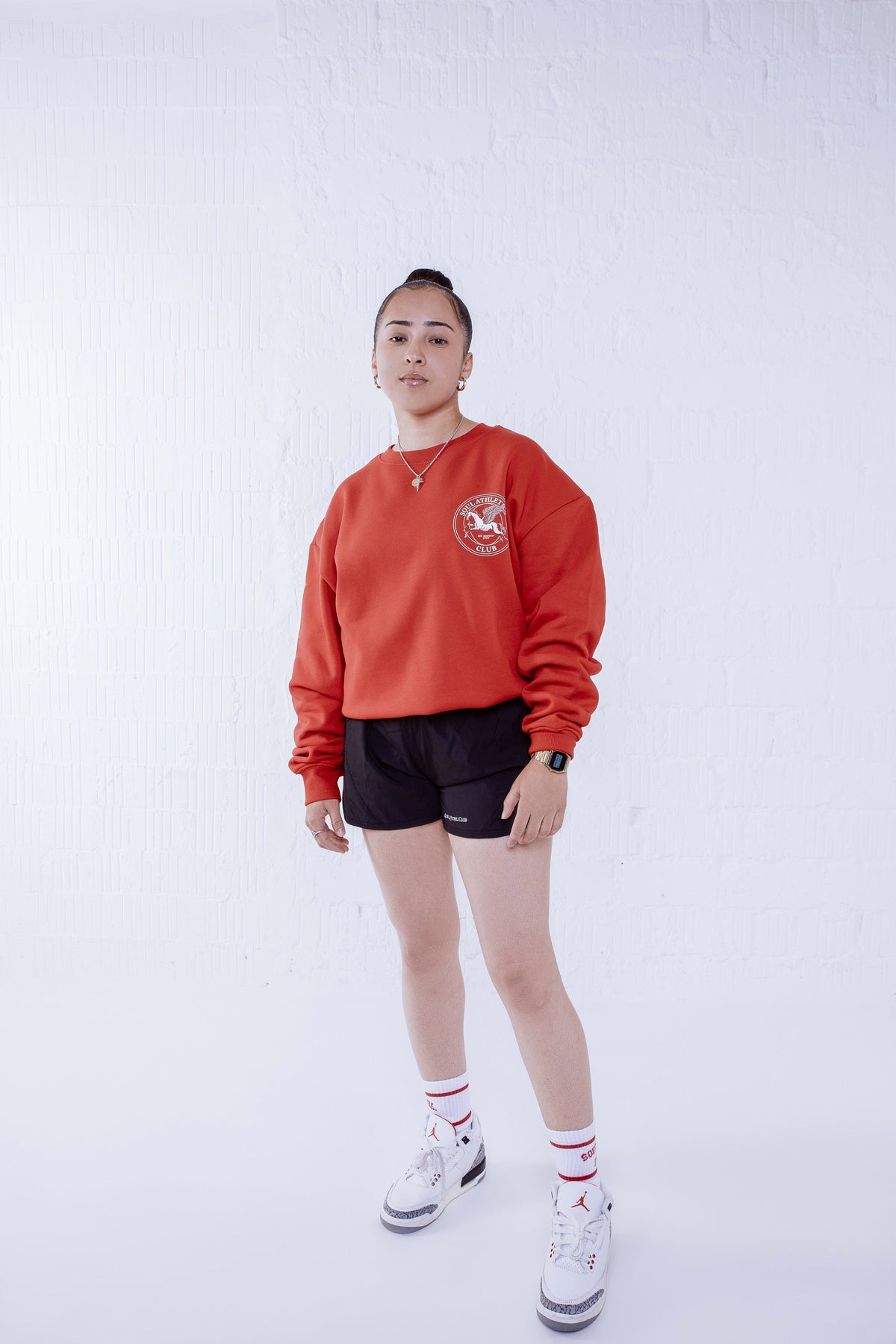 Soul Ova Gold Clothing Solitude Sprinter Sweatshirt – City Red Solitude Sprinter Sweatshirt – City Red