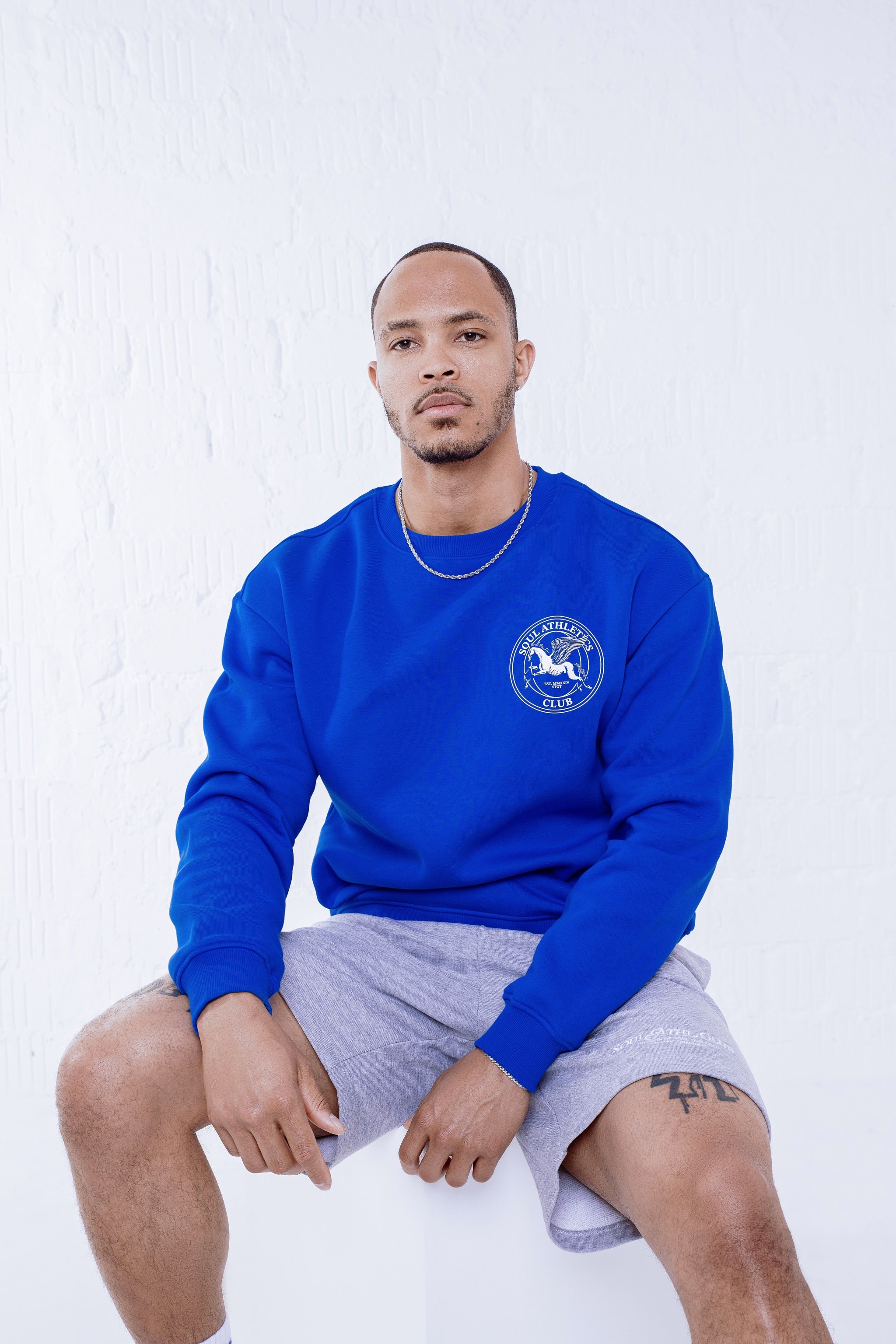 Soul Ova Gold Clothing Solitude Sprinter Sweatshirt – Intense Blue Solitude Sprinter Sweatshirt – Intense Blue