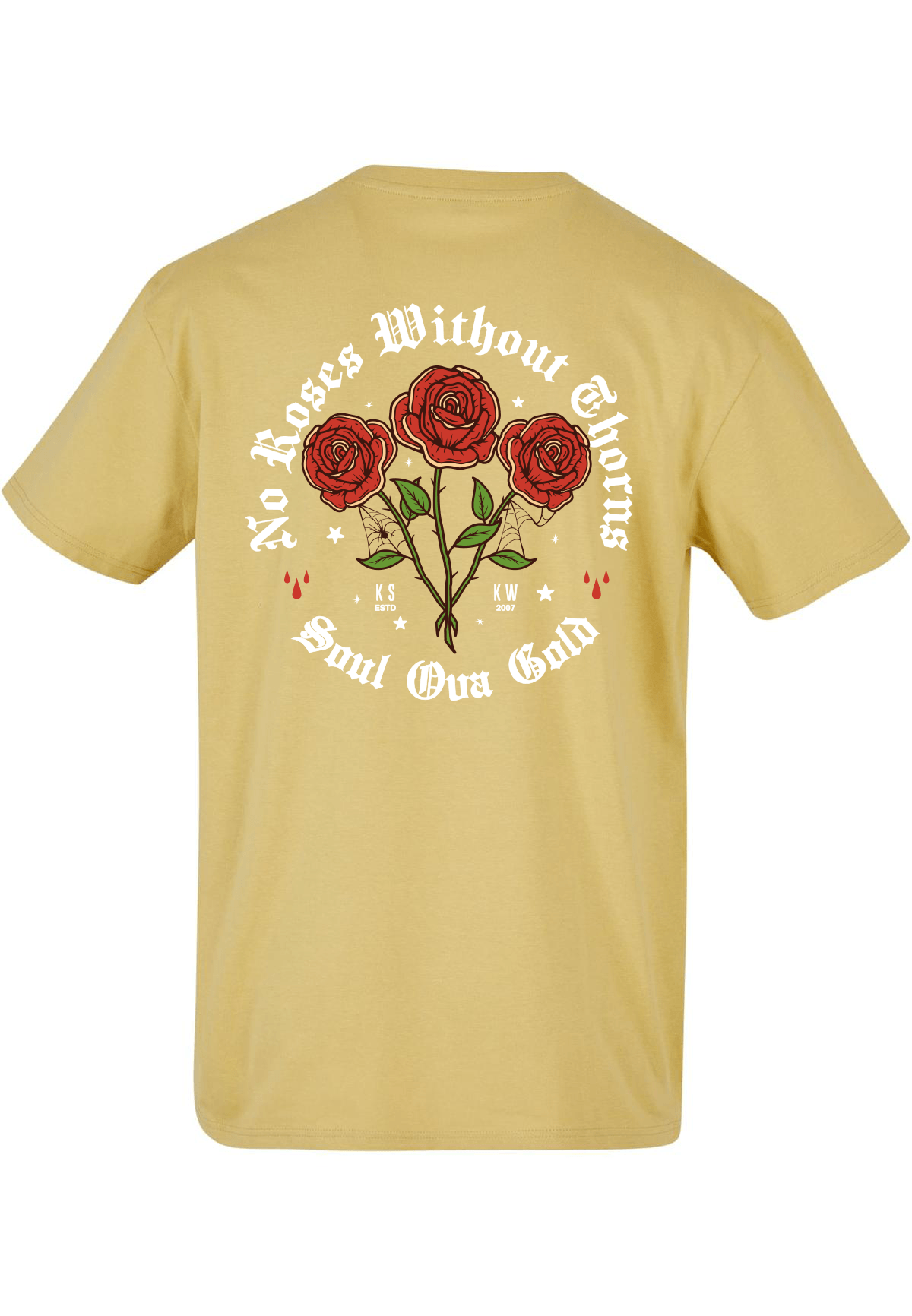 Soul Ova Gold Men's Tees No Roses Heavyweight T-Shirt (Pale Moss) No Roses Heavyweight T-Shirt (Pale Moss)  | Soul Ova Gold