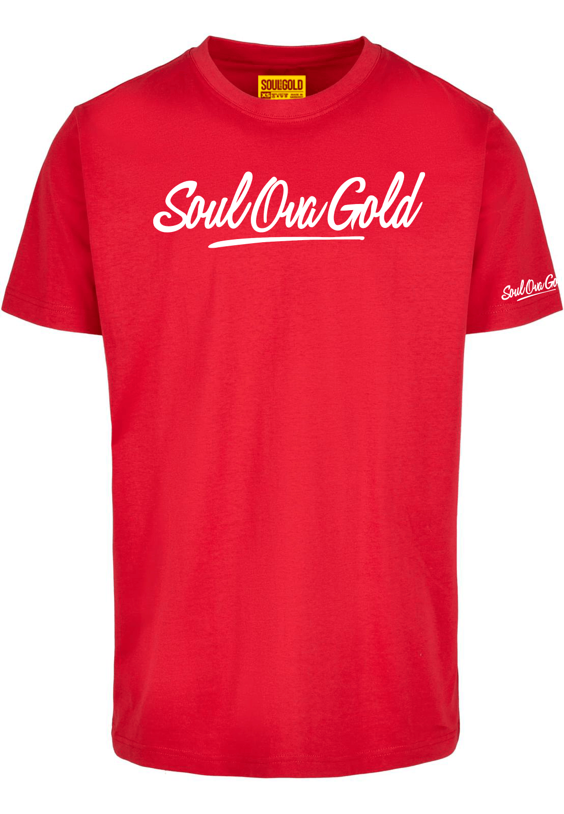 Soul Ova Gold Men's Tees Stick 2 The Script Classic fit T-Shirt (Fire Red)