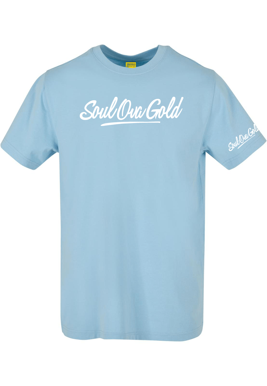 Soul Ova Gold Men's Tees Stick 2 The Script Classic fit T-Shirt (Heaven Blue)