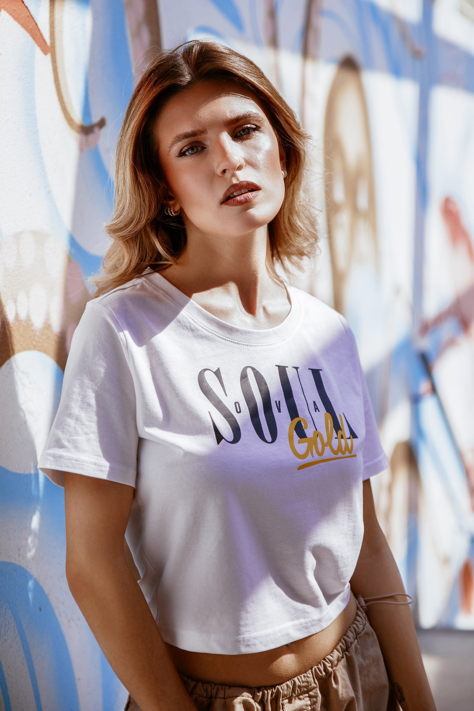 Soul Ova Gold Women's Crops Nothing Can Come Between Us Women's Crop Top (White)