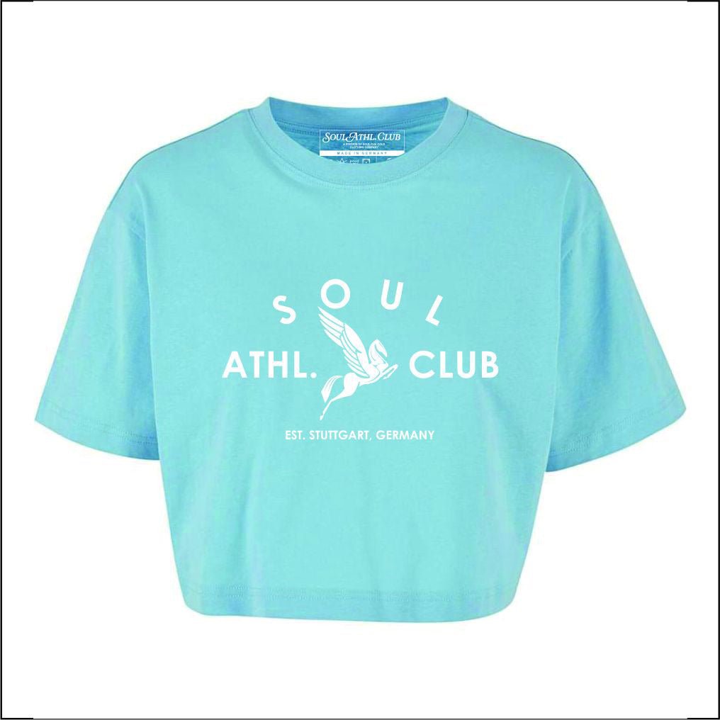 Soul Ova Gold Women's Crops Victory Flight Oversized Crop Top (Sky Blue) Victory Flight Oversized Crop Top (Sky Blue)