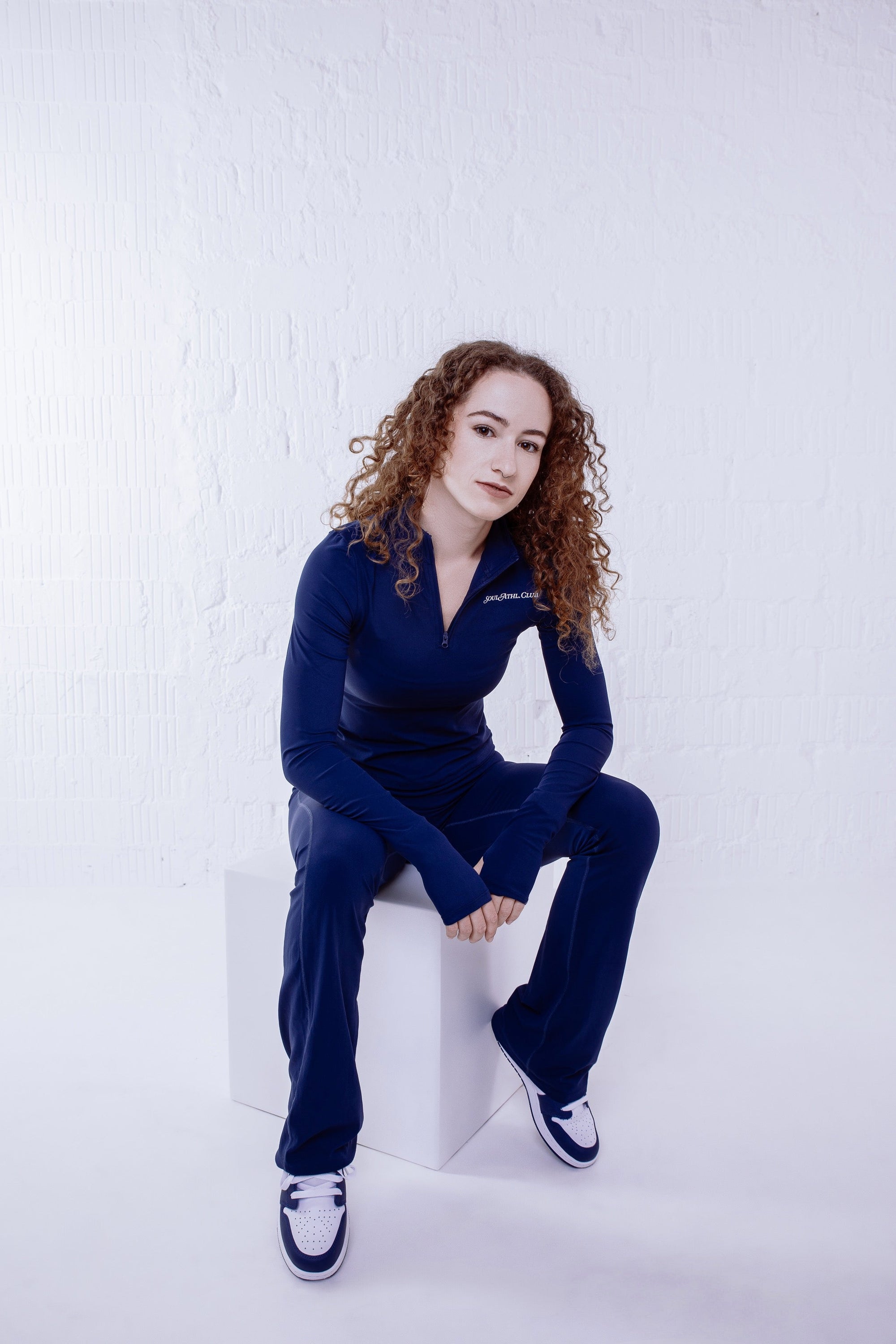 Soul Ova Gold Women's Tops Soul Flow Long Sleeve Zip Top – Thumb Hole Training Top(Navy Blue) Soul Flow Long Sleeve Zip Top – Thumb Hole Training Top(Navy Blue)