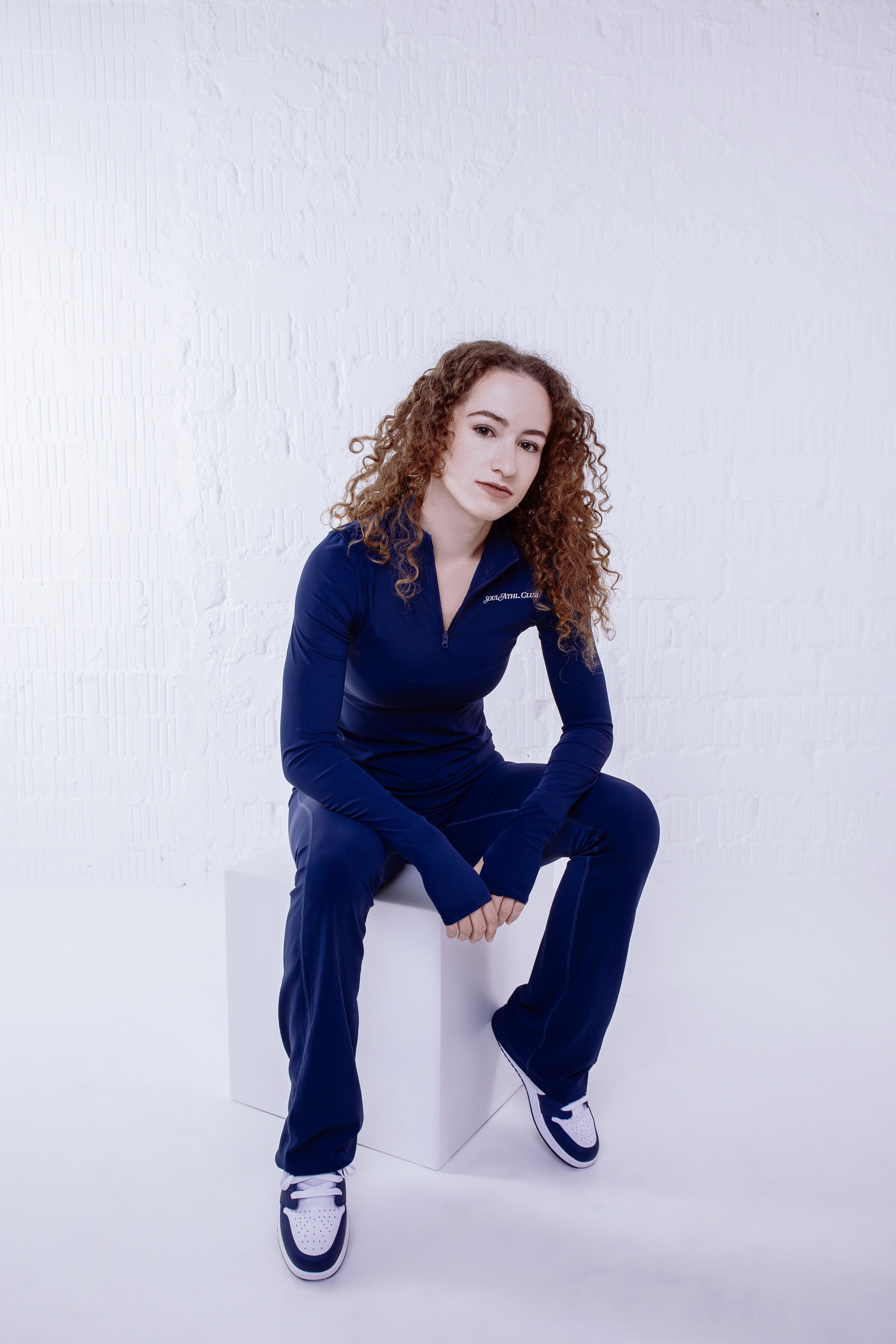 Soul Ova Gold Women's Tops Soul Flow Long Sleeve Zip Top – Thumb Hole Training Top(Navy Blue) Soul Flow Long Sleeve Zip Top – Thumb Hole Training Top(Navy Blue)