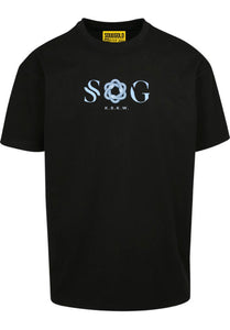 Soul Ova Gold Apparel & Accessories Heartless(Black w/Blue Sapphire Print) Heavyweight T-shirt