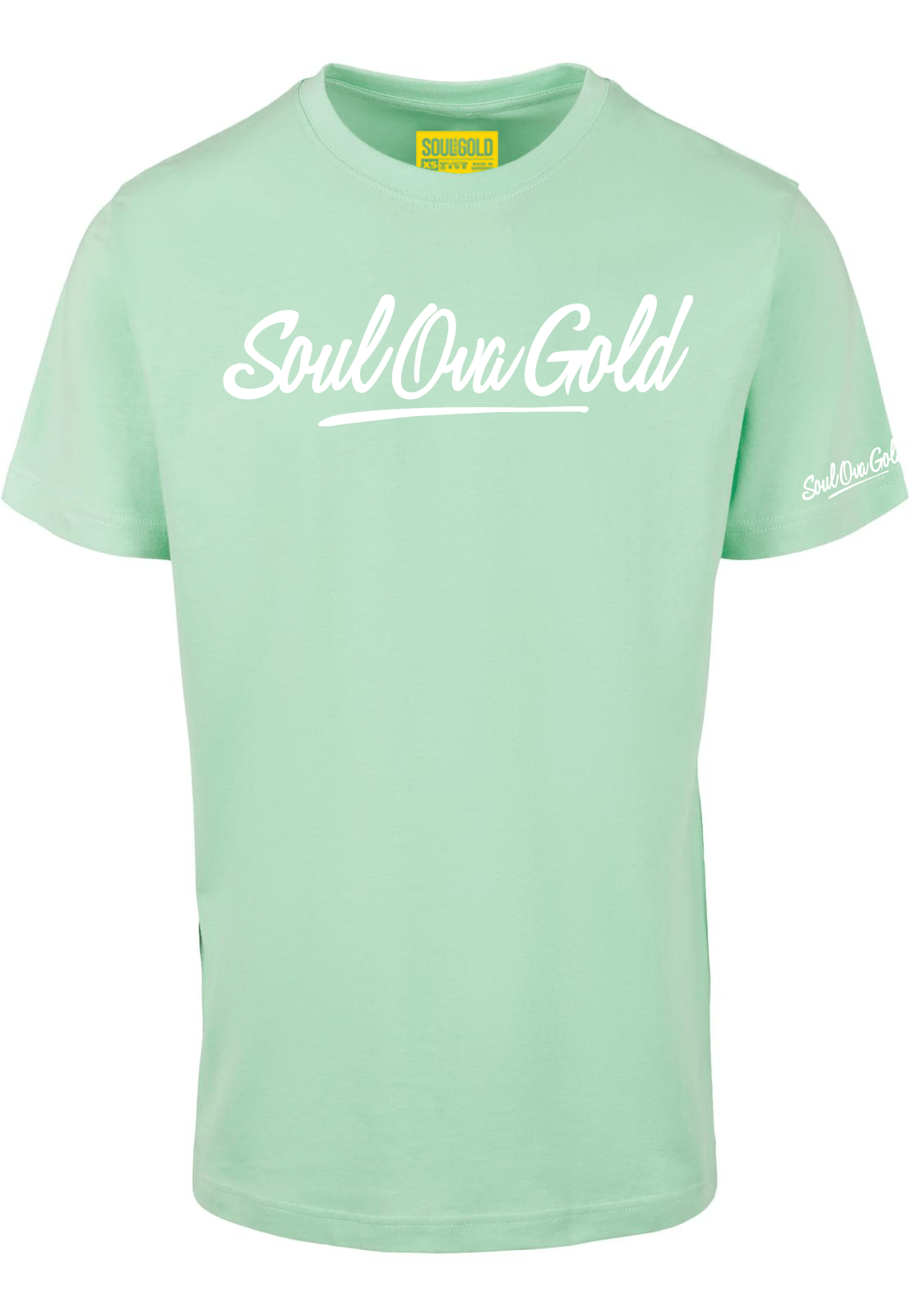 Soul Ova Gold Men's Tees Stick 2 The Script Classic fit T-Shirt (Neo Mint)