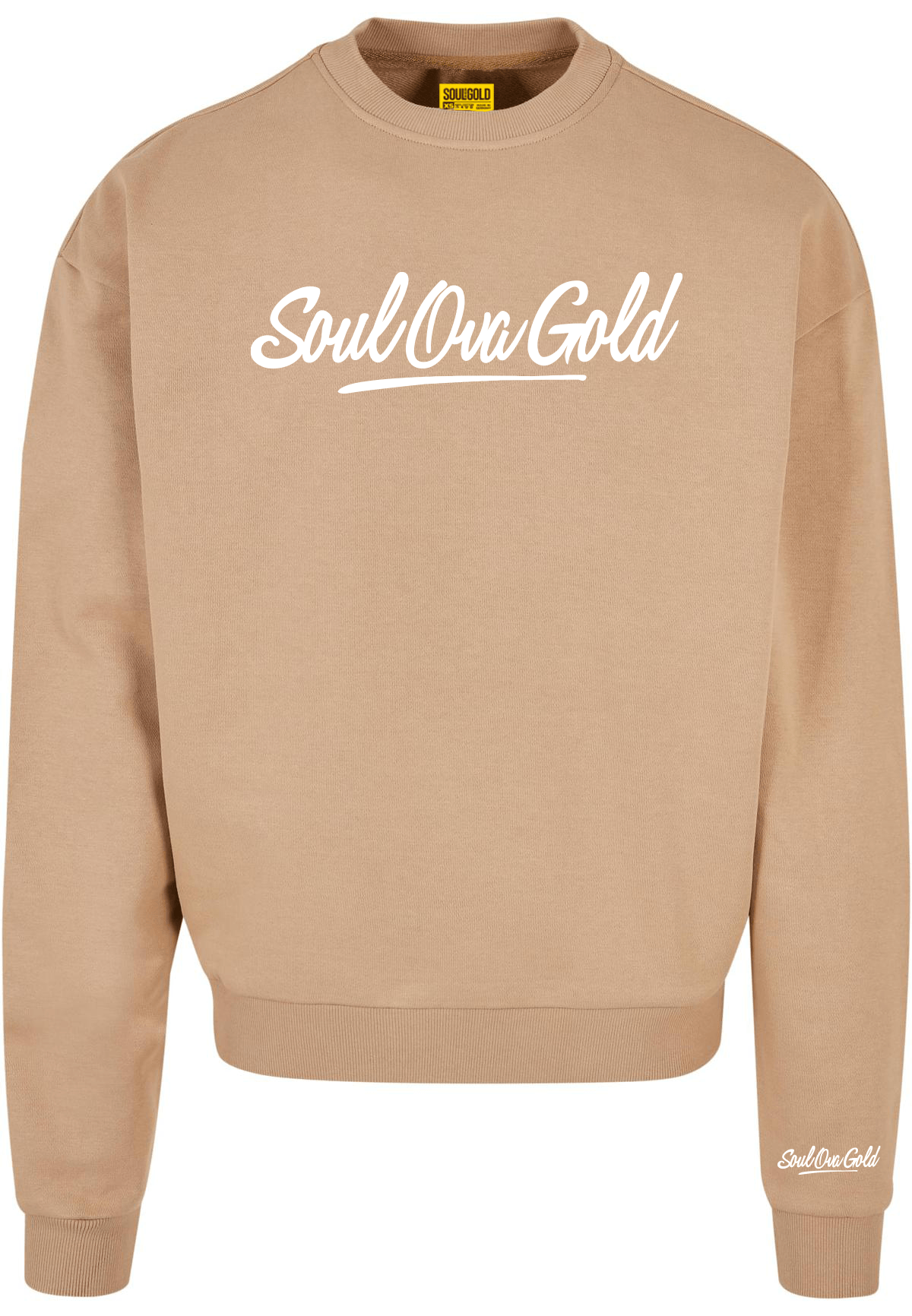 Soul Ova Gold Men's Tees Stick 2 The Script Ultra Heavy Crew (Union Beige)