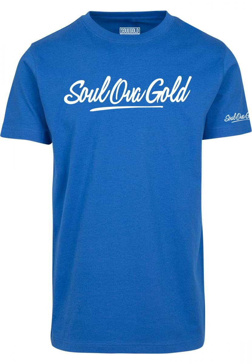 Soul Ova Gold Men's Tees Stick To The Script T-Shirt (Cobalt Blue)