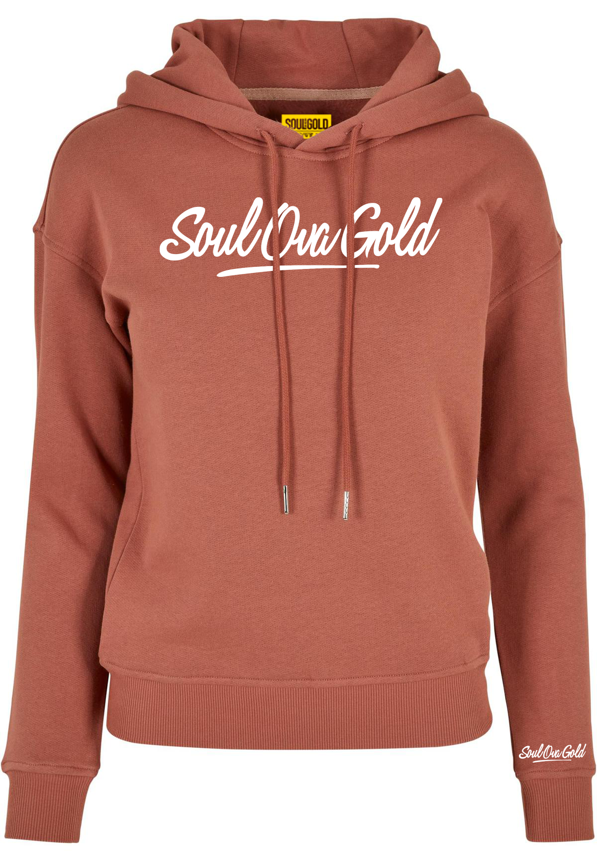 Soul Ova Gold Women's Hoodie Stick To The Script Hoodie (Terracotta)