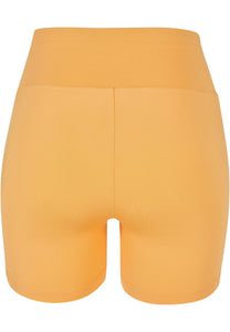 Soul Ova Gold Women's Shorts Stick 2 the Script Recycled High Waist Cycle Hot Pants (Pale Orange)